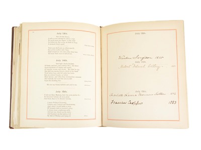 Lot 75 - An important Victorian 'Birthday Book'