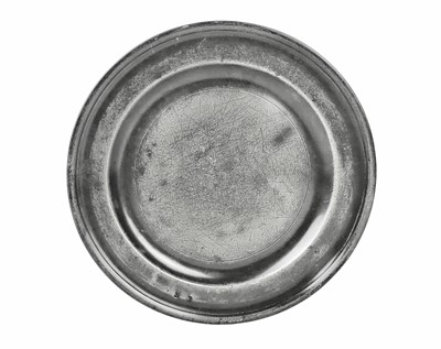 Lot 138 - Two rare Devon pewter plates, Totnes and Exeter.