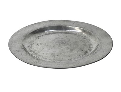 Lot 138 - Two rare Devon pewter plates, Totnes and Exeter.