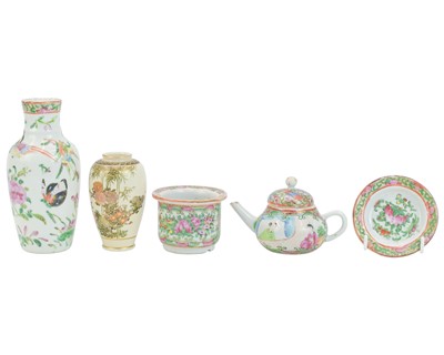 Lot 663 - A Chinese famille rose small vase.