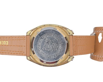 Lot 1107 - CITIZEN - A 'Bullhead' gold-plated automatic chronograph wristwatch.