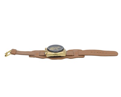 Lot 1107 - CITIZEN - A 'Bullhead' gold-plated automatic chronograph wristwatch.