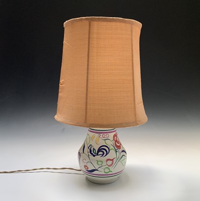 Lot 959 - A Poole pottery table lamp base, printed marks...