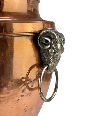 Lot 58 - A copper tea urn.