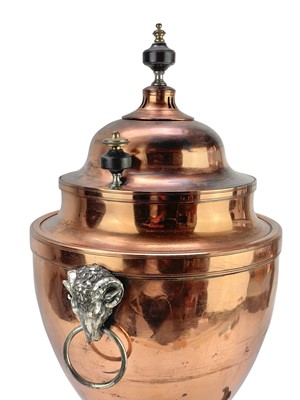 Lot 58 - A copper tea urn.