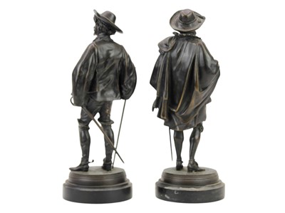 Lot 60 - Jean Jules Salmson (French, 1825-1902) A pair of bronze historical figures.