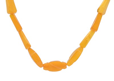 Lot 43 - A selection of four bead necklaces.