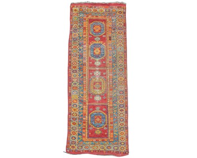 Lot 680 - A handknotted Turkish runner.