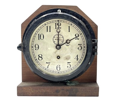Lot 398 - A WWII American US Navy Ships Bulkhead Clock, by Chelsea.