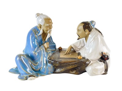 Lot 727 - A collection of eight Chinese Shiwan figures.