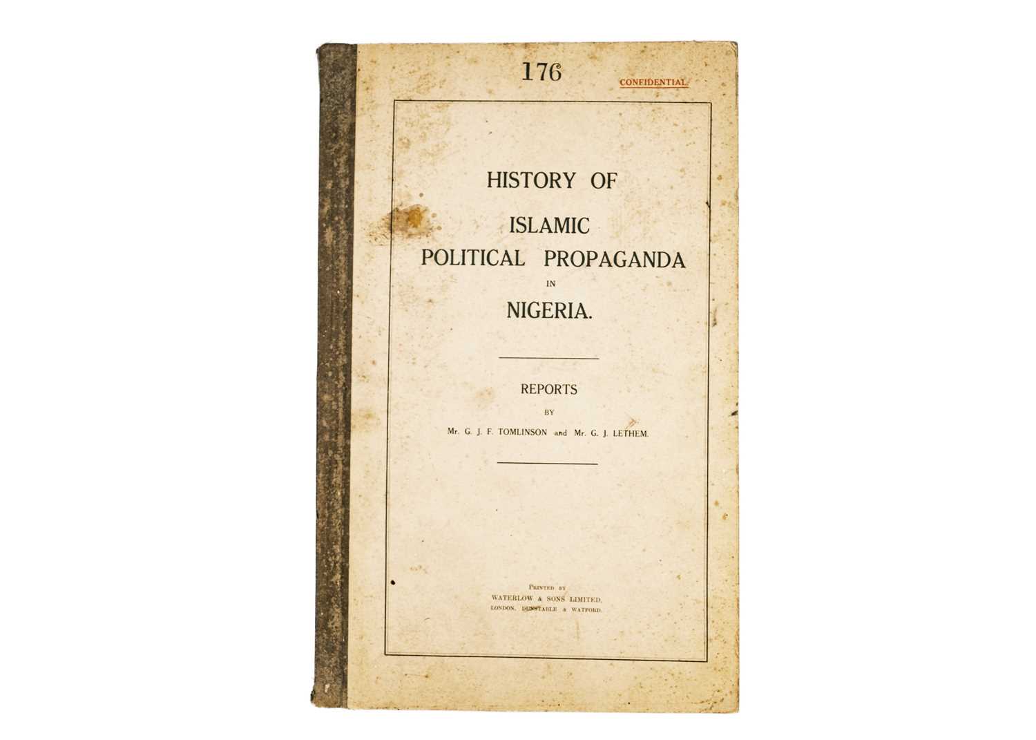 Lot 16 - G. J. F. Tomlinson and G. J. Lethem