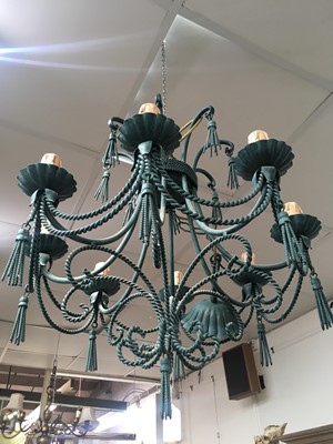 Lot 87 - A Christopher Wray verdigris effect eight...
