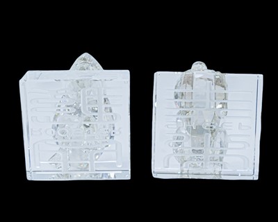Lot 316 - Swarovski Crystal ram and rooster figures.