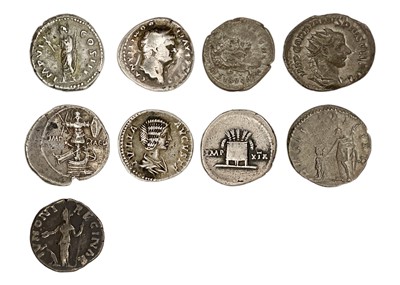 Lot 122 - Roman Imperial Coinage - A collection of nine silver denari.