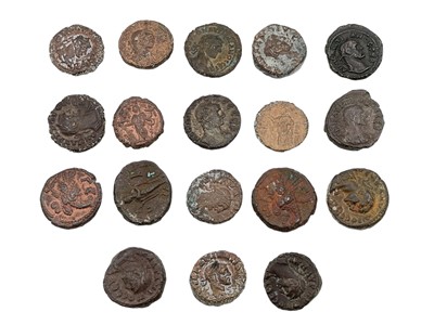 Lot 123 - ANCIENT ROMAN EGYPT - A collection of various potin tetradrachm coins.