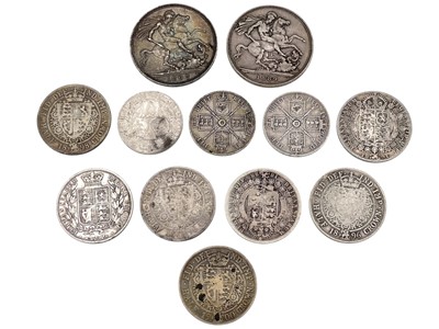 Lot 84 - GB silver coinage - a collection of Victoria silver coins.