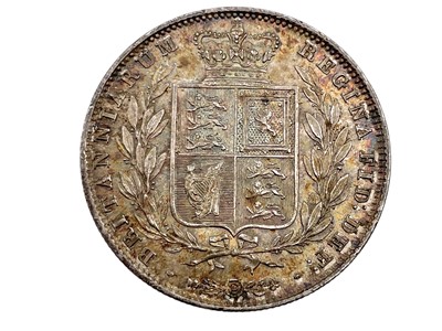 Lot 137 - Victoria (1837-1901), Halfcrown, 1846, young head left, reverse crowned shield.