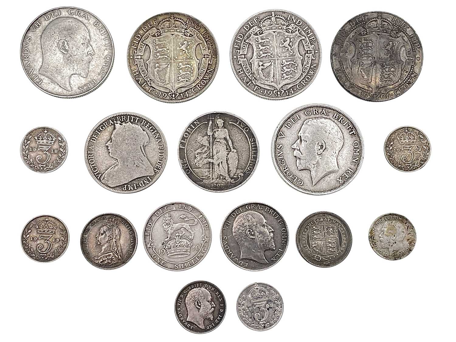 Lot 36 - GB silver coinage - Victoria to George V.