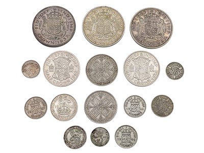 Lot 110 - GB .500 silver coinage - George V- George VI.