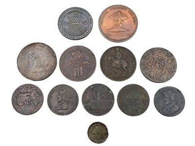 Lot 185 - GB 18th-19th century copper tokens and medallions.