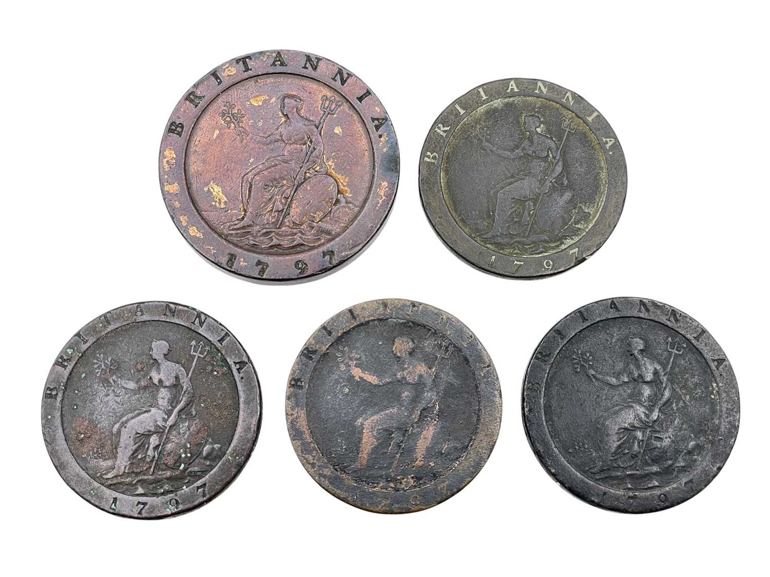 Lot 9 - George III copper 'cartwheel' coinage.