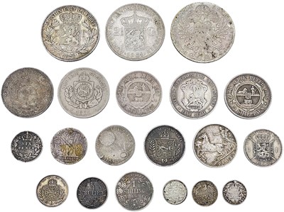 Lot 156 - WORLD COINS - A selection of silver World coinage.