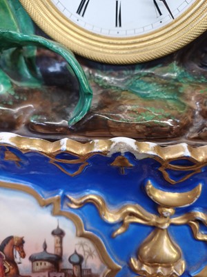 Lot 470 - A monumental Jacob Petit French porcelain table clock.