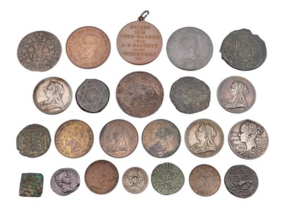Lot 5 - A selection of miscellaneous coins and medallions.