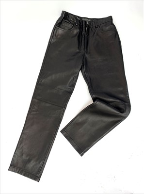 Lot 3044 - A pair of butter soft, jeans style, black...