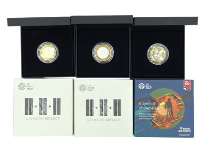 Lot 85 - GB silver proof coins - three boxed £2 silver proof coins.