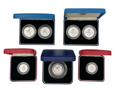Lot 81 - A selection of Royal Mint silver-proof decimal coinage, with boxes and certificates.