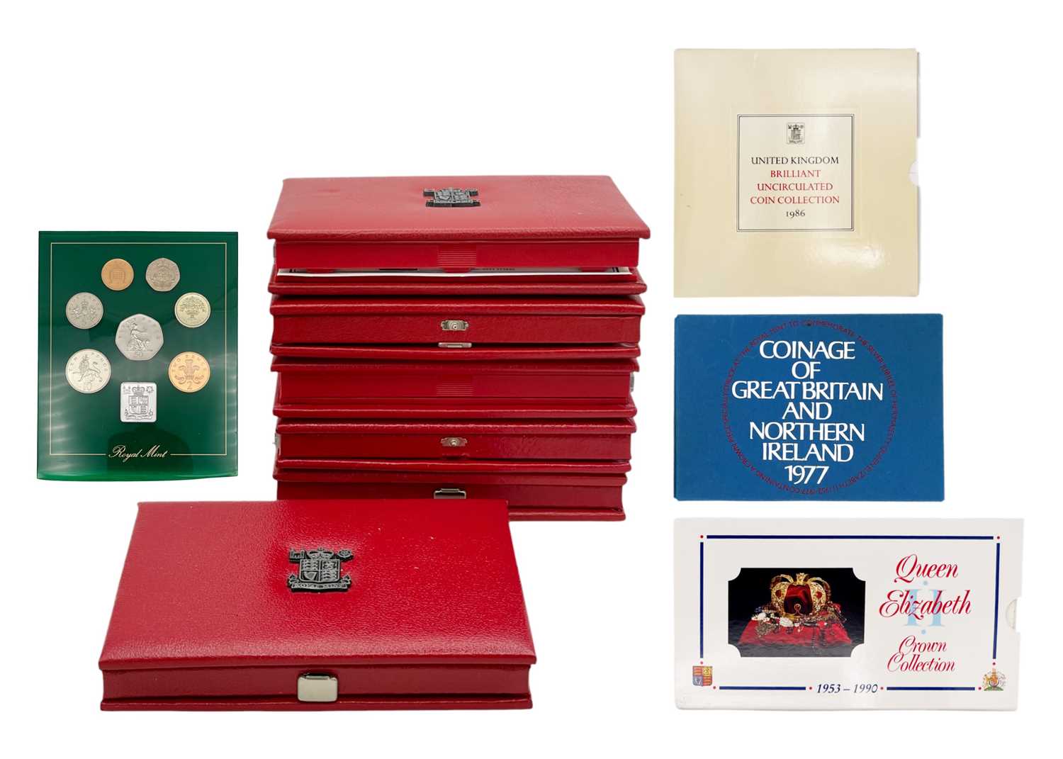 Lot 25 - A collection of nine Royal Mint United Kingdom Limited Edition Proof Coin Collection boxed sets.