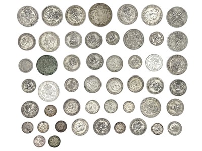 Lot 76 - GB pre-decimal silver coinage.