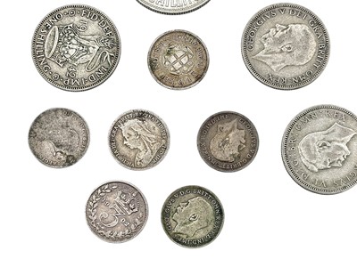 Lot 76 - GB pre-decimal silver coinage.