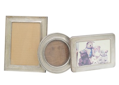 Lot 30 - A selection of three silver-mounted photograph frames.