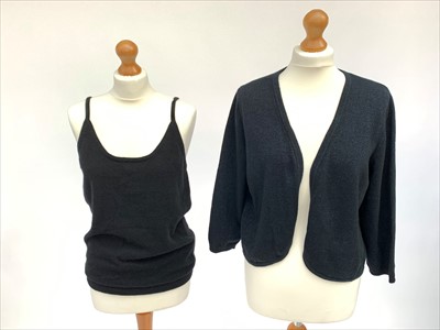 Lot 3059 - A black cashmere vest by Pure, label size UK...
