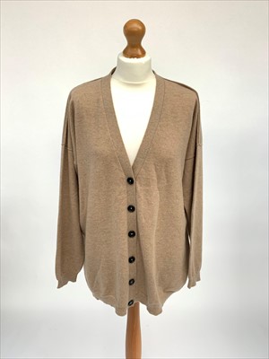 Lot 3061 - A camel coloured Scottish cashmere cardigan by...
