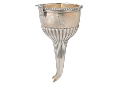 Lot 41 - A George III silver wine funnel by William Burwash.