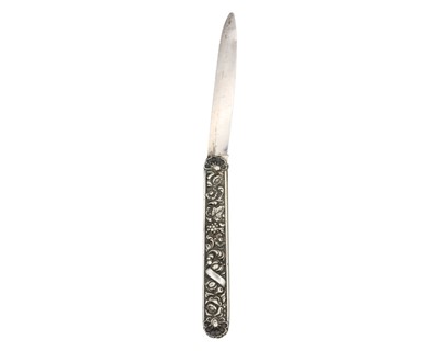 Lot 201 - A good George IV silver folding fruit knife by Thomas Nowill.