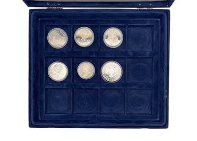 Lot 68 - RUSSIA - A cased set of six Russian silver proof coins 'The Official Coins of Russia'.