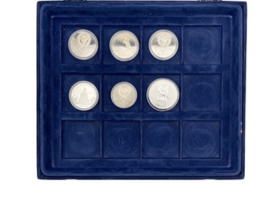 Lot 68 - RUSSIA - A cased set of six Russian silver proof coins 'The Official Coins of Russia'.