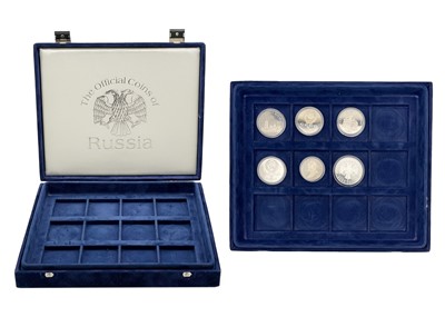 Lot 68 - RUSSIA - A cased set of six Russian silver proof coins 'The Official Coins of Russia'.