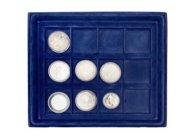 Lot 40 - Set of four silver proof 20 crown coins from the Olympic Commemorative Coin collection.
