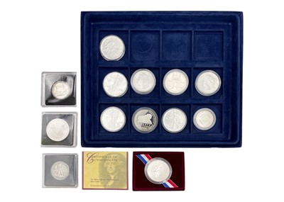 Lot 43 - USA silver and silver proof dollars - Official Coins Of The United States.