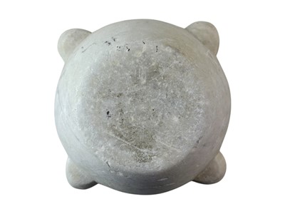 Lot 71 - A Victorian shaped marble mortar.