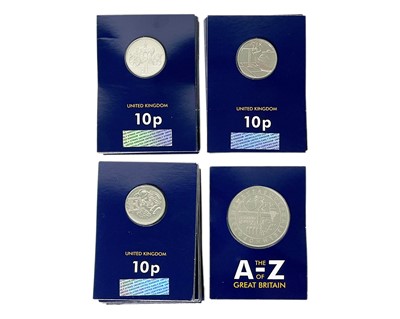 Lot 39 - A Change Checker album of 'The A-Z of Great Britain', complete 10p coin set within album.