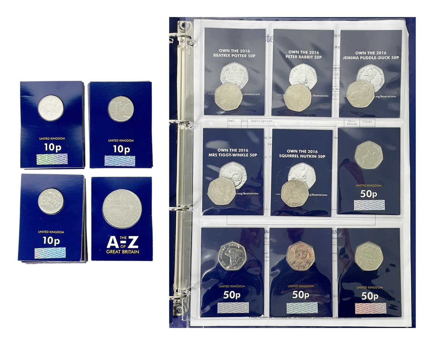 Lot 39 - A Change Checker album of 'The A-Z of Great Britain', complete 10p coin set within album.