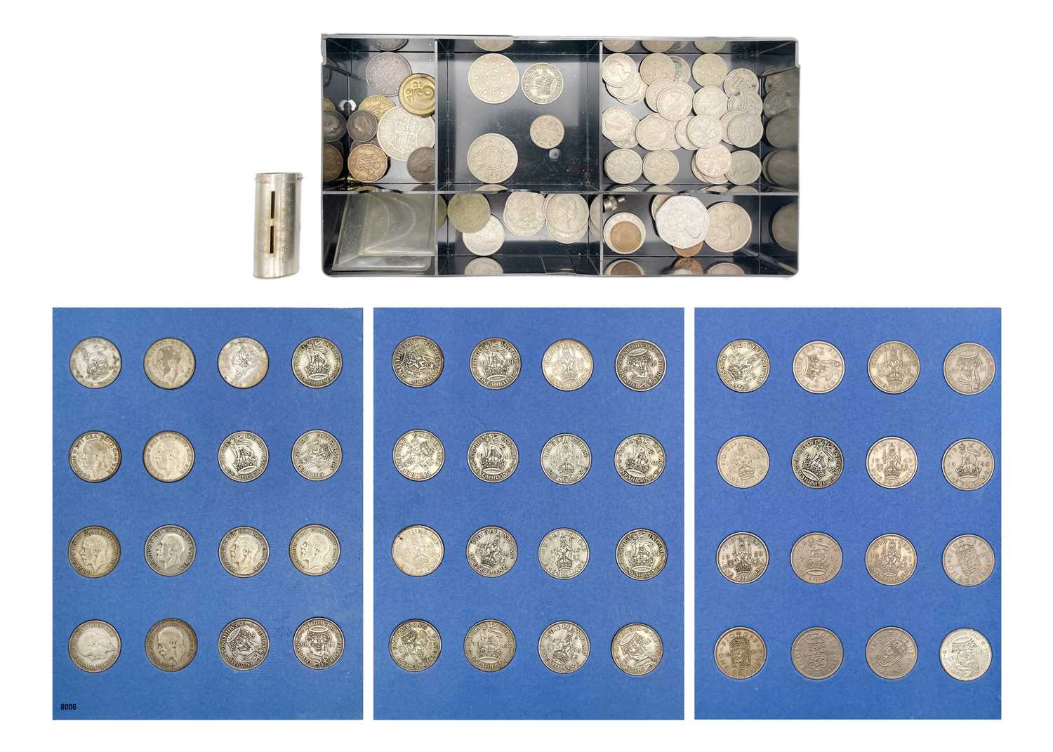 Lot 13 - A Great Britain Shillings album containing .500 silver and cupro-nickel.