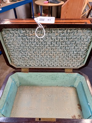 Lot 81 - A Satinwood and purple heart banded work box.