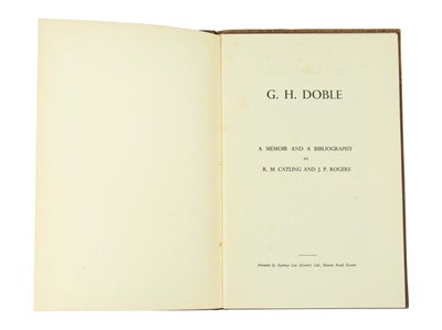 Lot 135 - (The hagiography of Cornwall) G. H. Doble